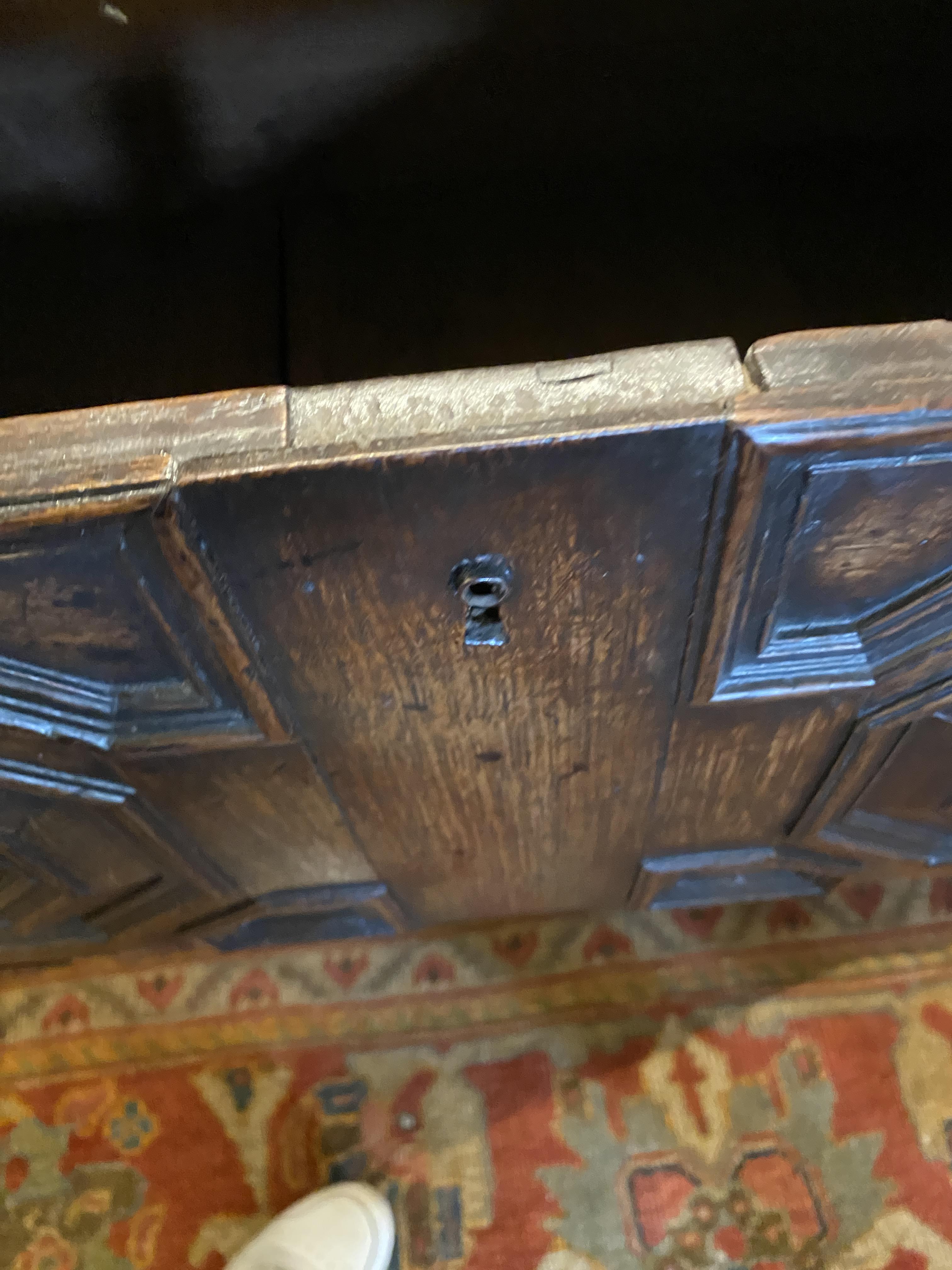 A William and Mary oak chest - Image 14 of 15