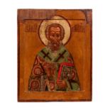 A late 17th/early 18th century Russian icon of Saint Nicholas The Wonder Worker