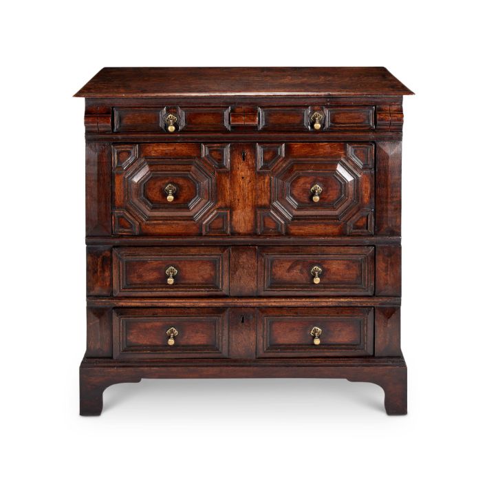 A William and Mary oak chest - Image 2 of 15