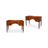 A pair of George IV mahogany dressing tables attributed to Gillows