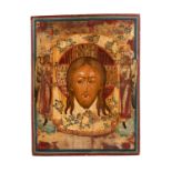 A late 18th century central Russian icon of The Holy Face, Mandylion, possibly Mstera