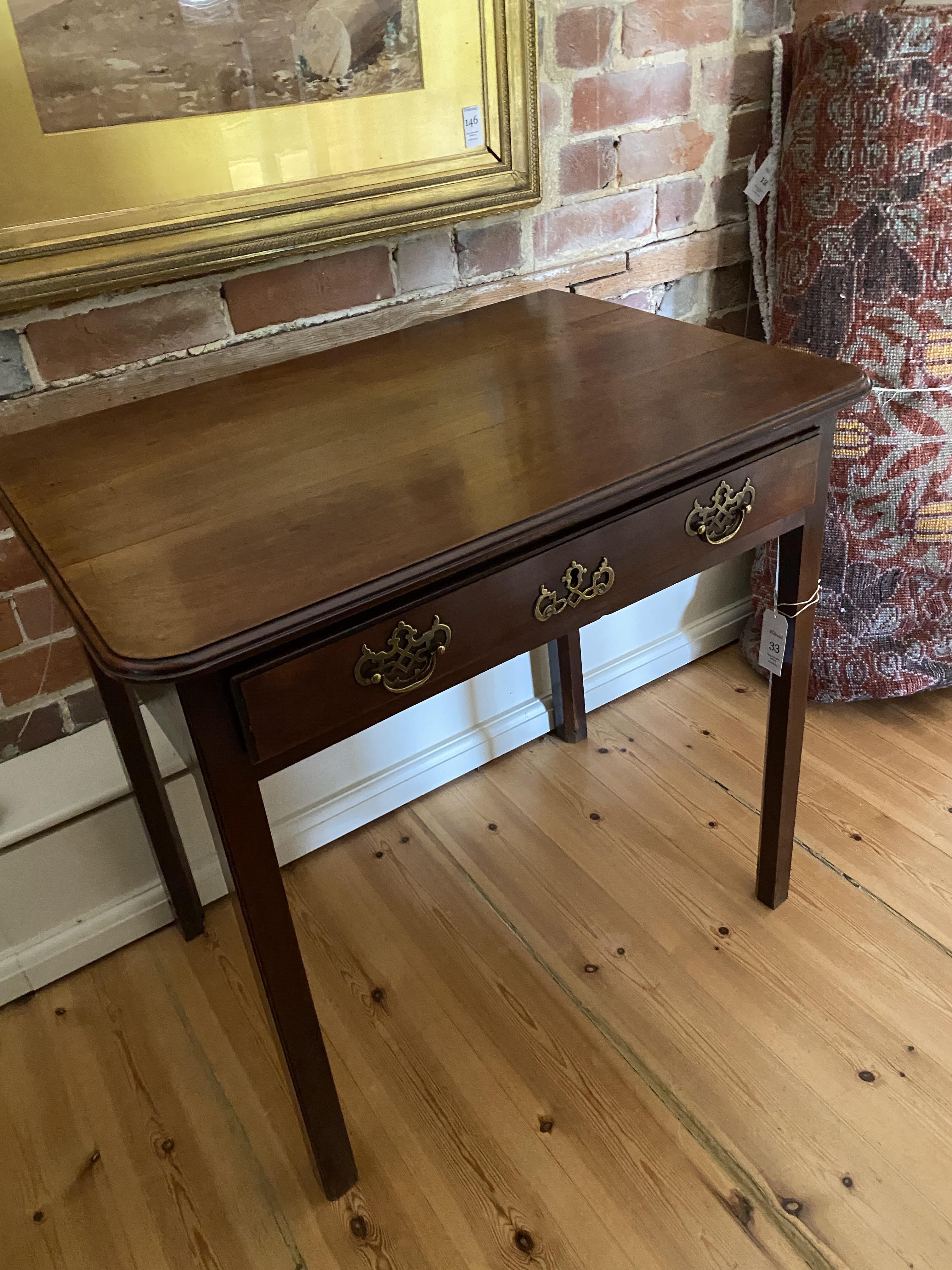 A George II fruitwood side table - Image 4 of 10