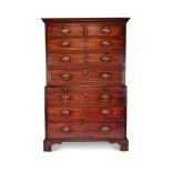 A George III mahogany chest on chest