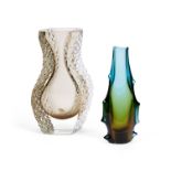 A pair of Venetian glass vases