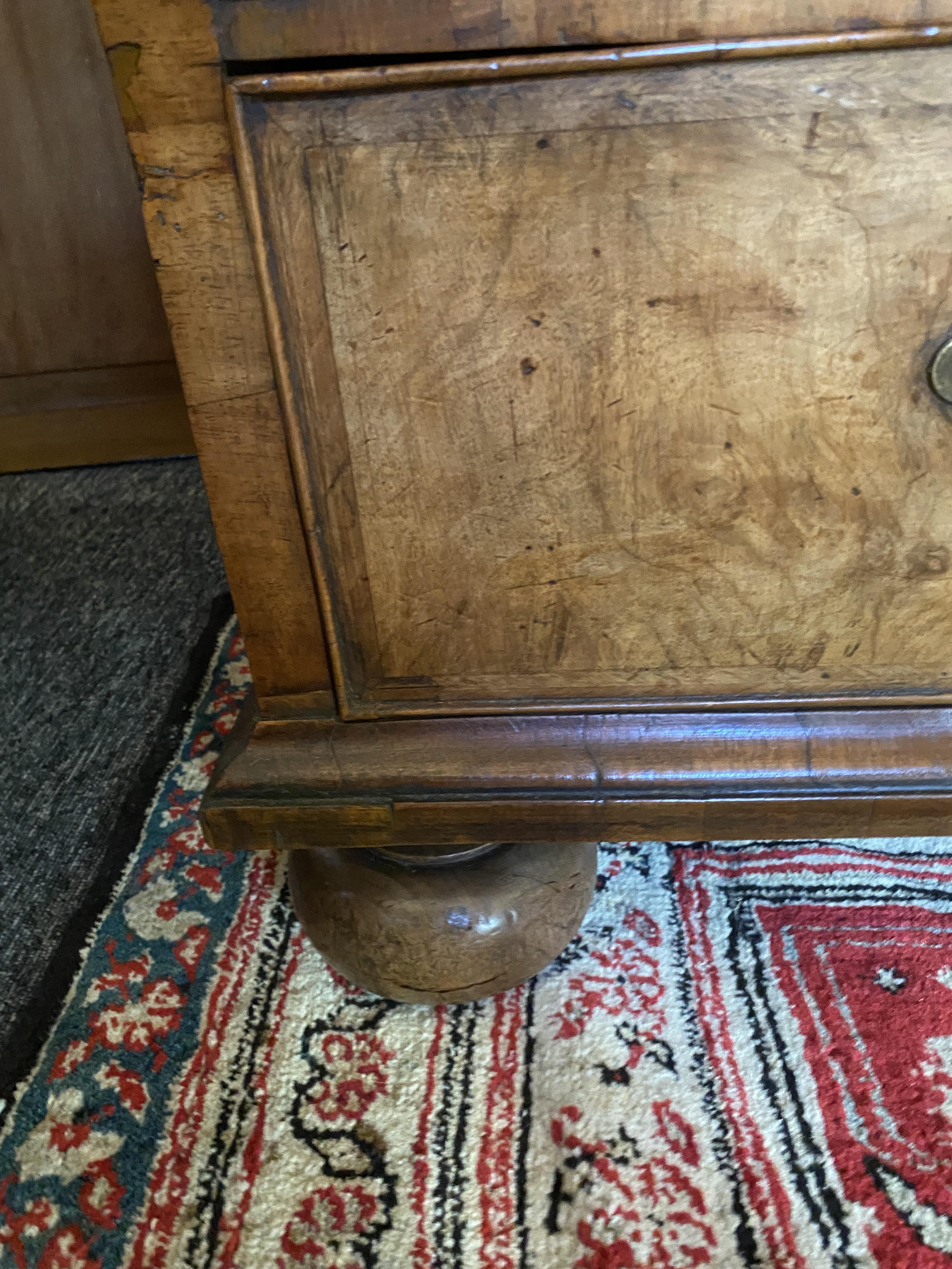 A George II walnut and featherbanded bureau - Image 9 of 33