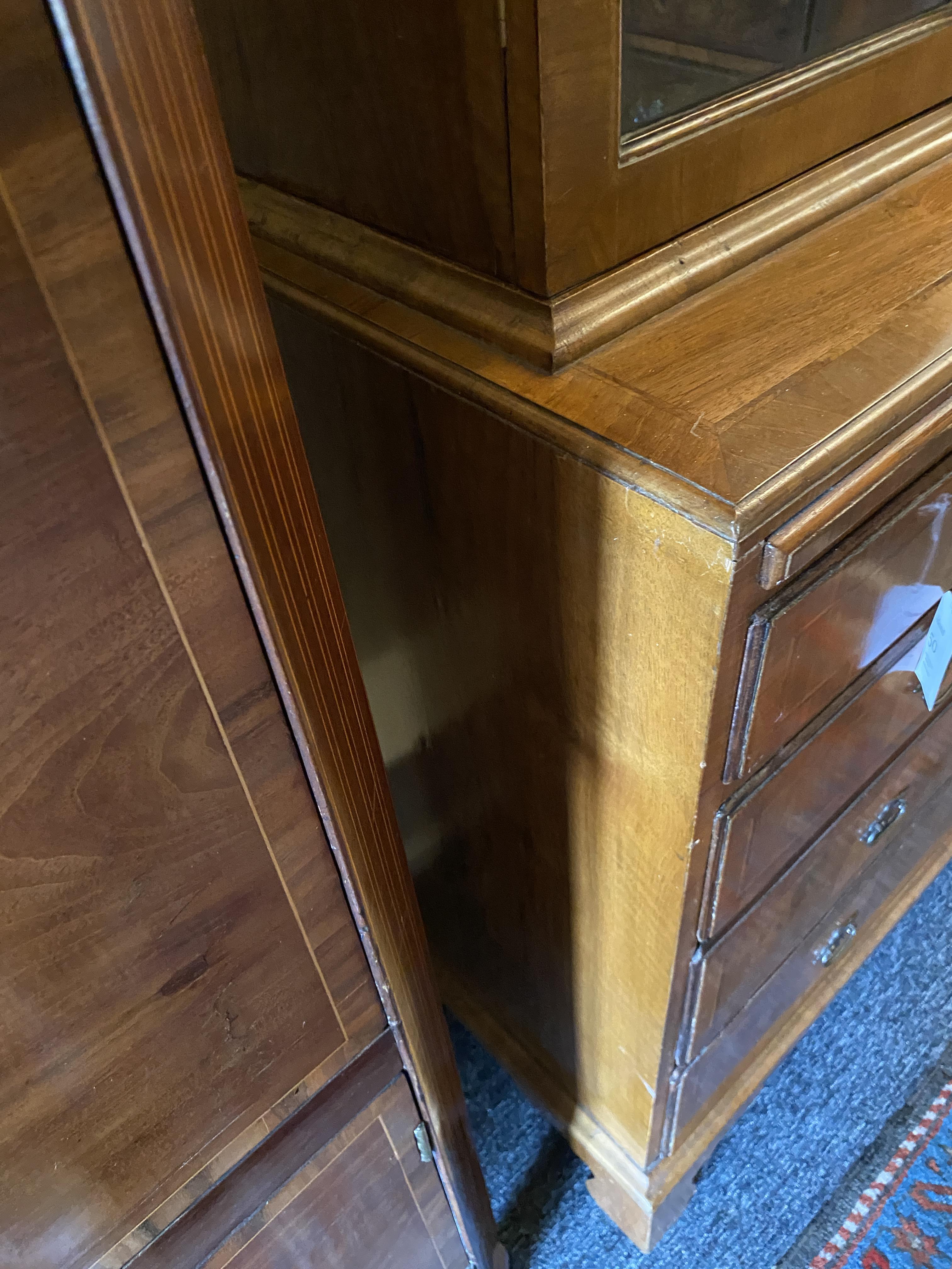 A walnut bookcase on cabinet - Image 7 of 12