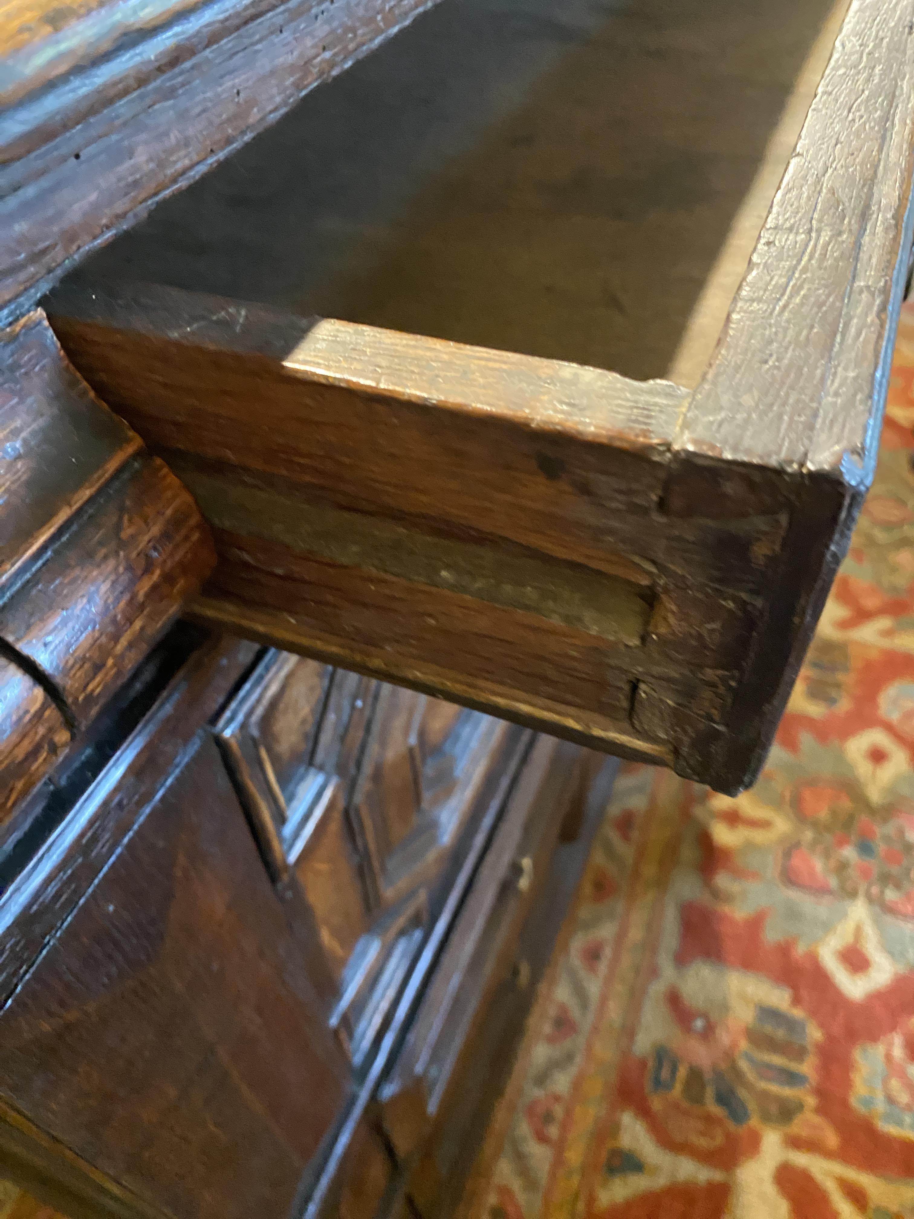 A William and Mary oak chest - Image 10 of 15