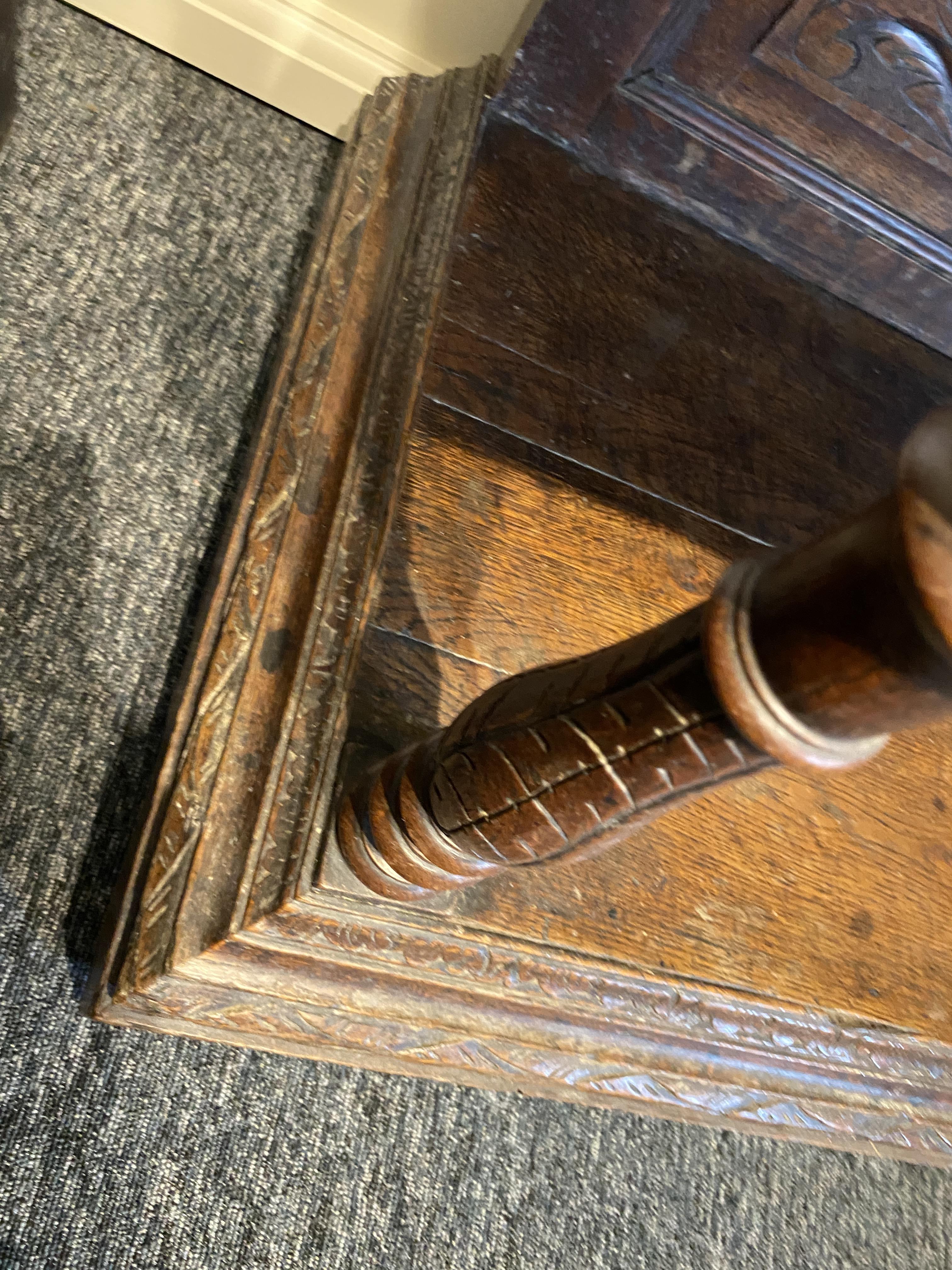 A 19th century carved oak two-tier buffet in the 17th century style - Image 13 of 13