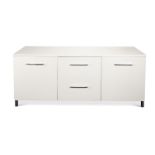 A contemporary white lacquered sideboard by Christopher Wray