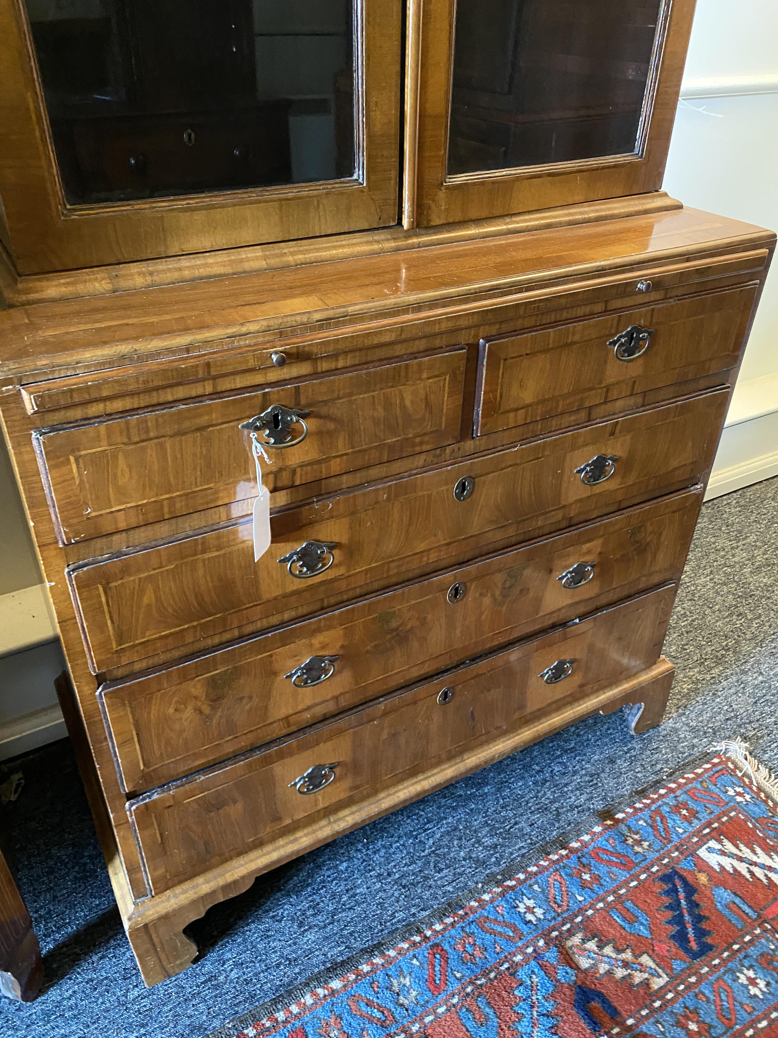 A walnut bookcase on cabinet - Image 4 of 12