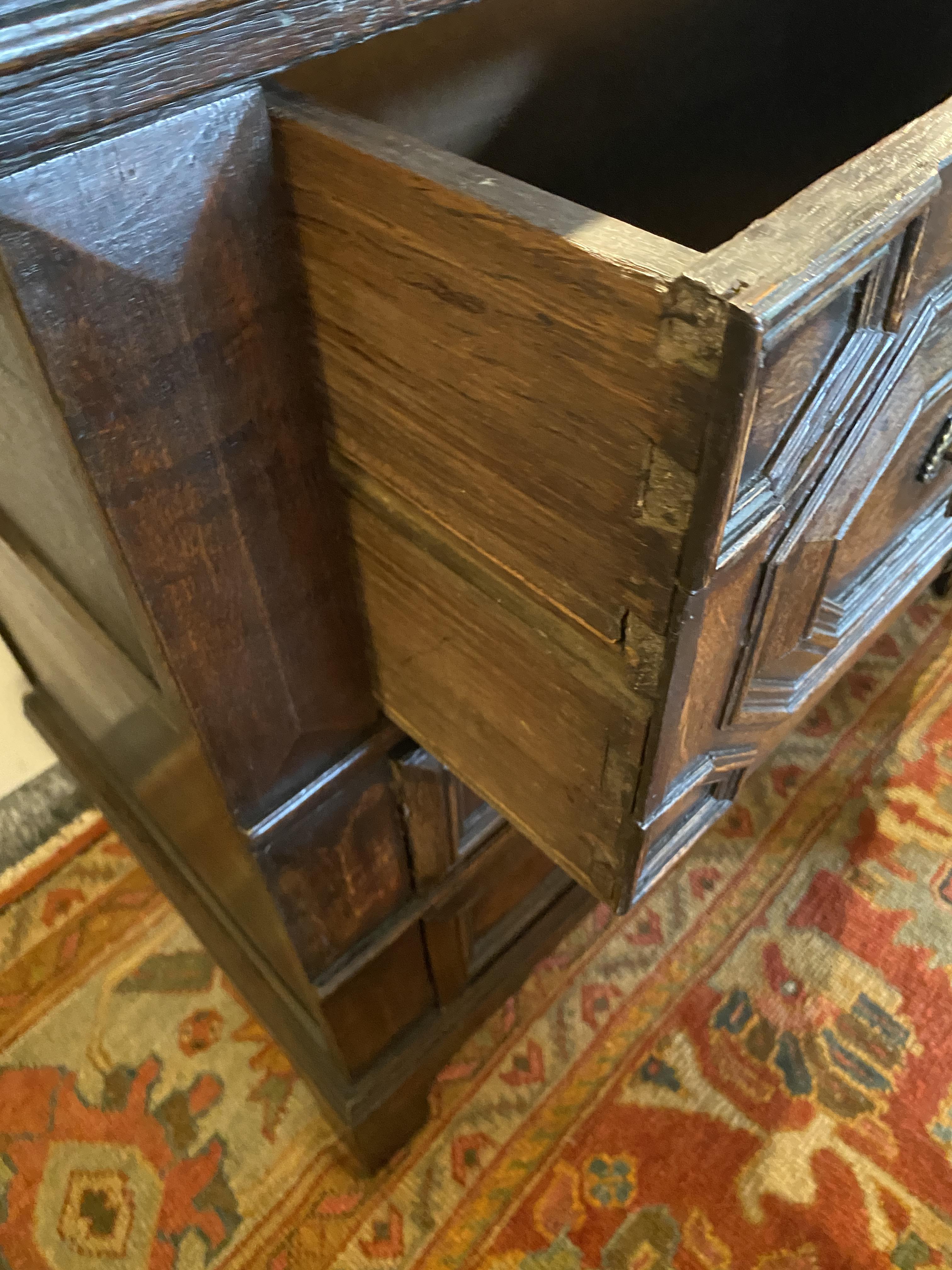 A William and Mary oak chest - Image 13 of 15