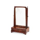 A George I walnut toilet mirror