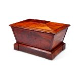 A large Regency mahogany sarcophagus shaped country house wine cooler