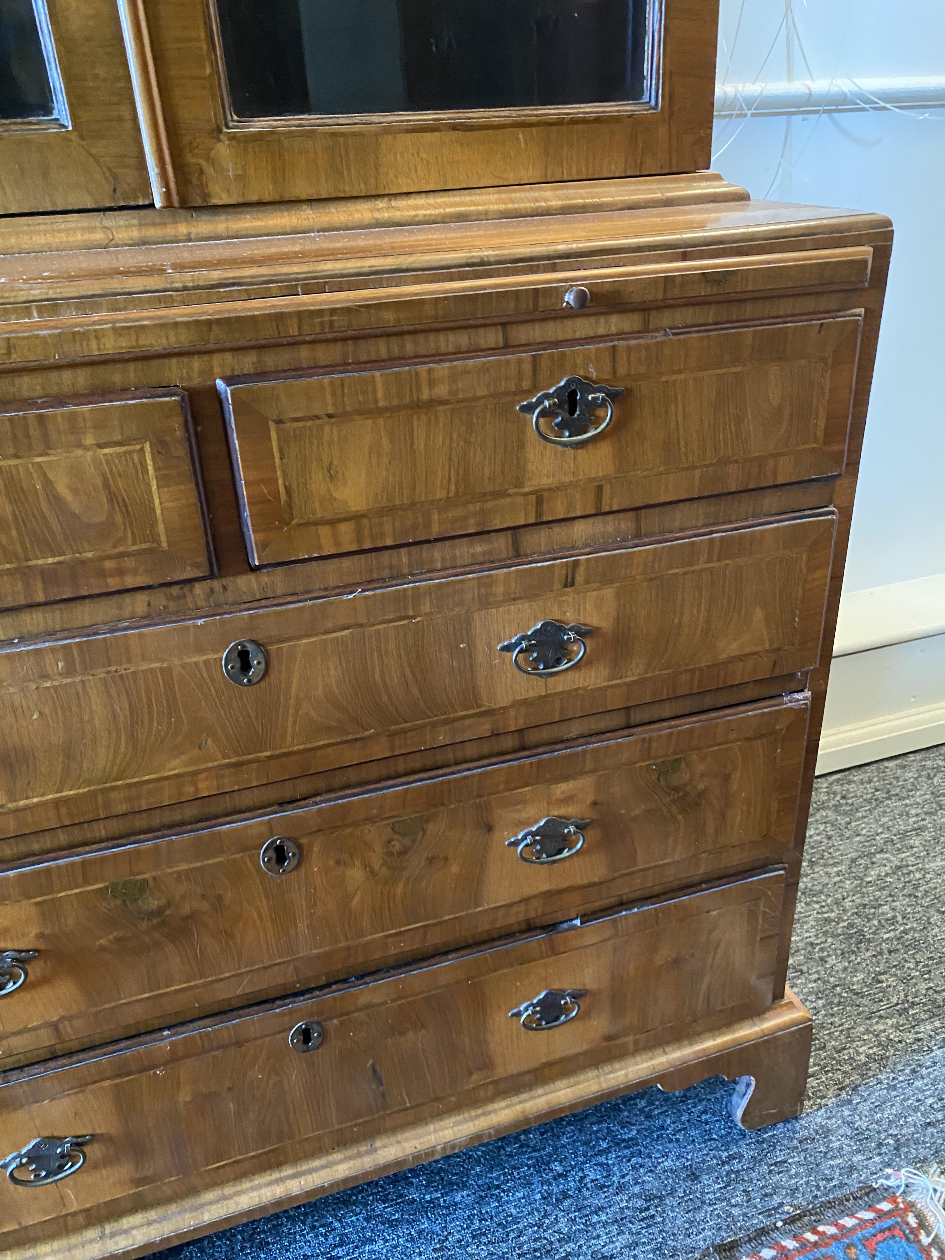 A walnut bookcase on cabinet - Image 12 of 12