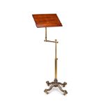 A 19th century brass 'literary machine' or reading stand by John Carter