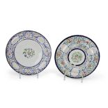 Two Chinese Qianlong or Jiaqing porcelain plates for the Islamic market, circa 1800