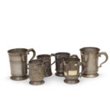 A group of 19th century pewter
