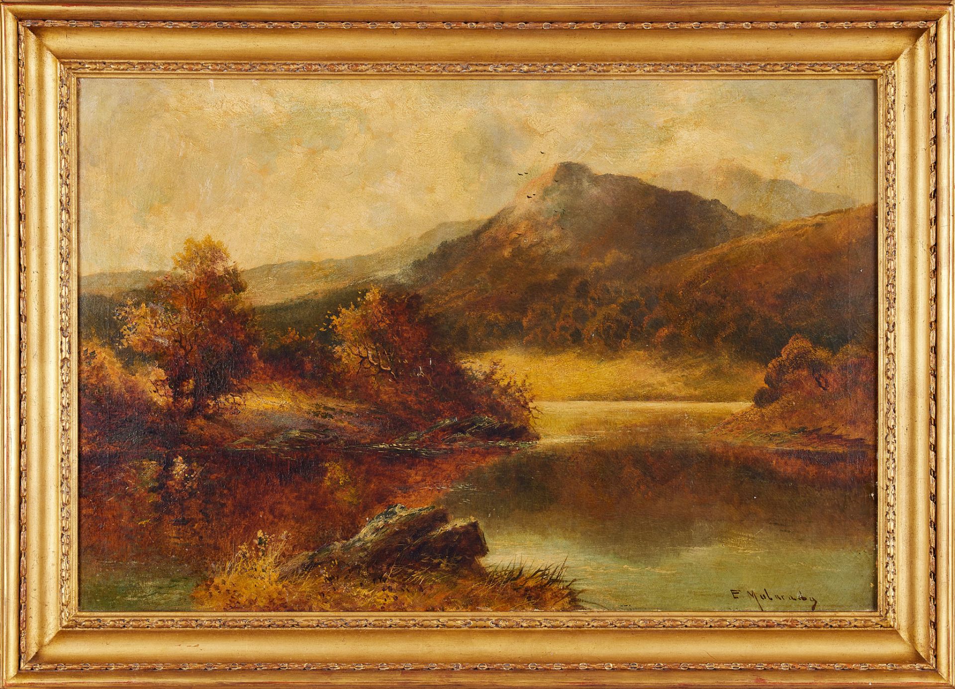 E. Mulready, Pair of lake scenes - Image 3 of 4