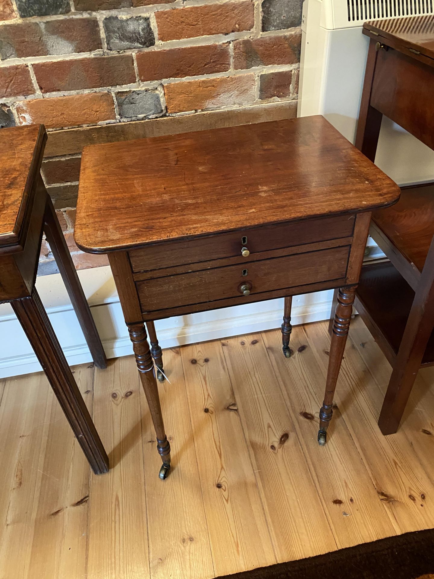 A Regency mahogany drop flap work table - Image 2 of 7