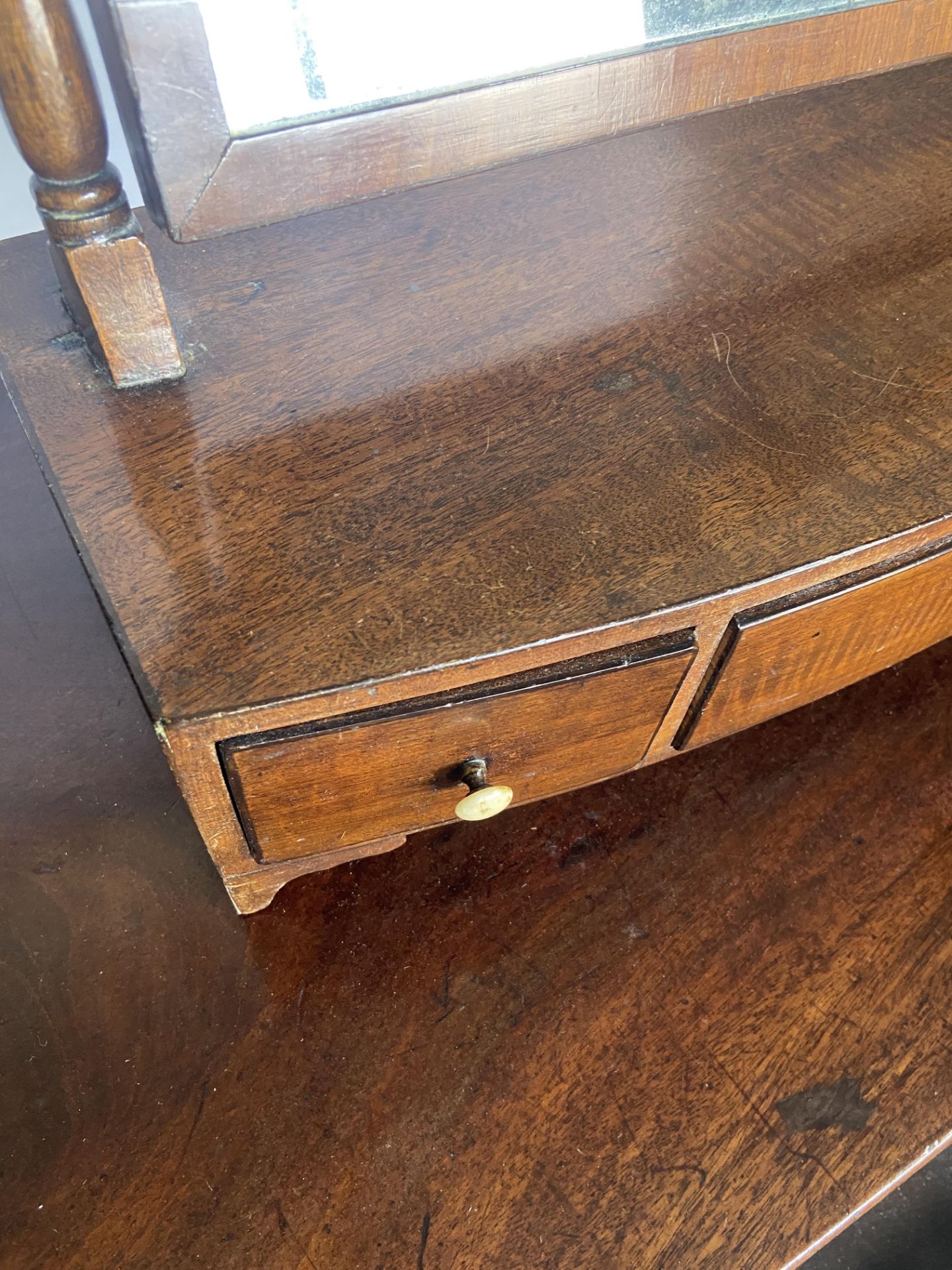 A Regency mahogany single drawer side table/dressing table together with a Regency mahogany dressing - Image 4 of 5