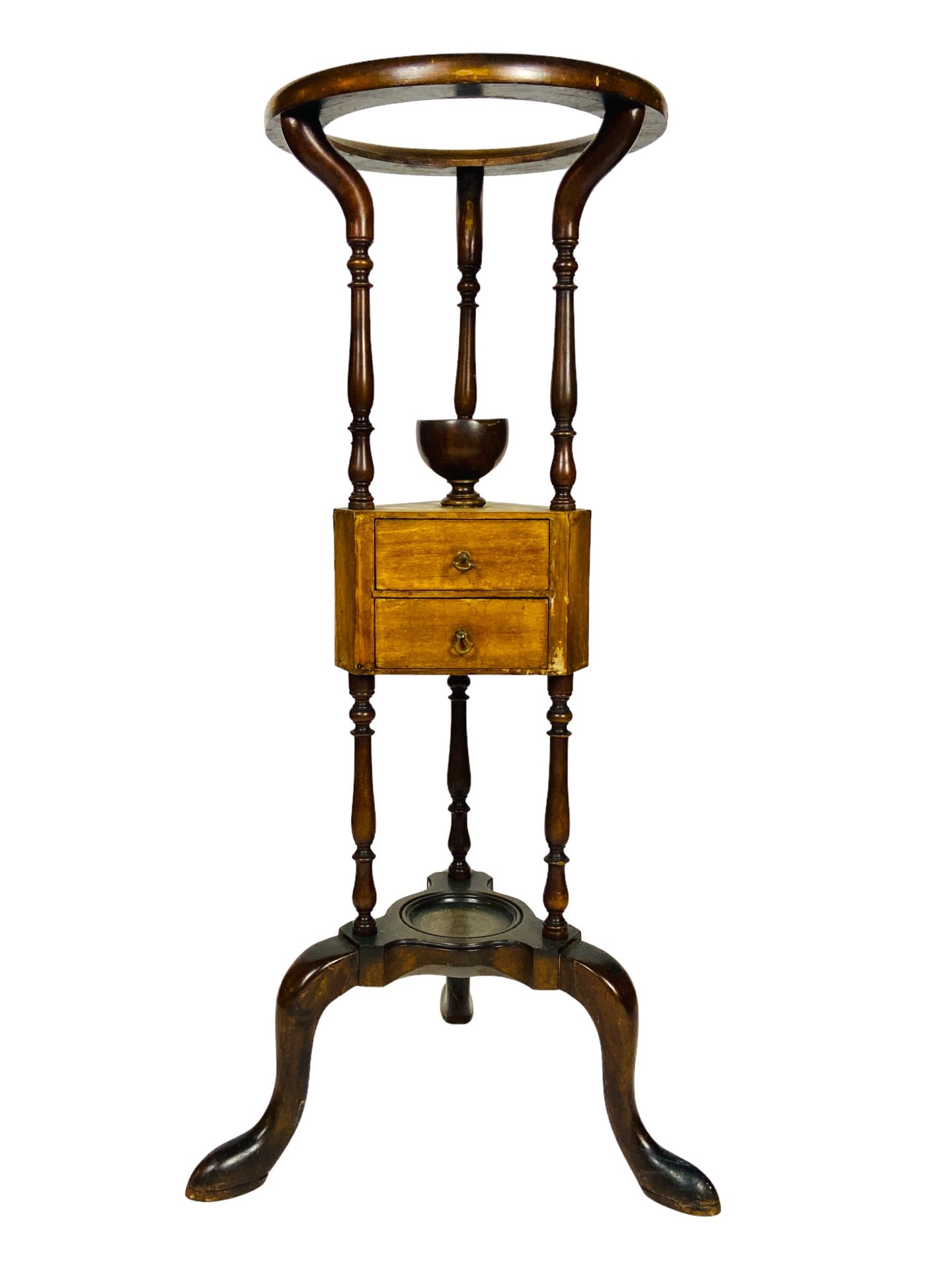 A George III style mahogany shaving stand
