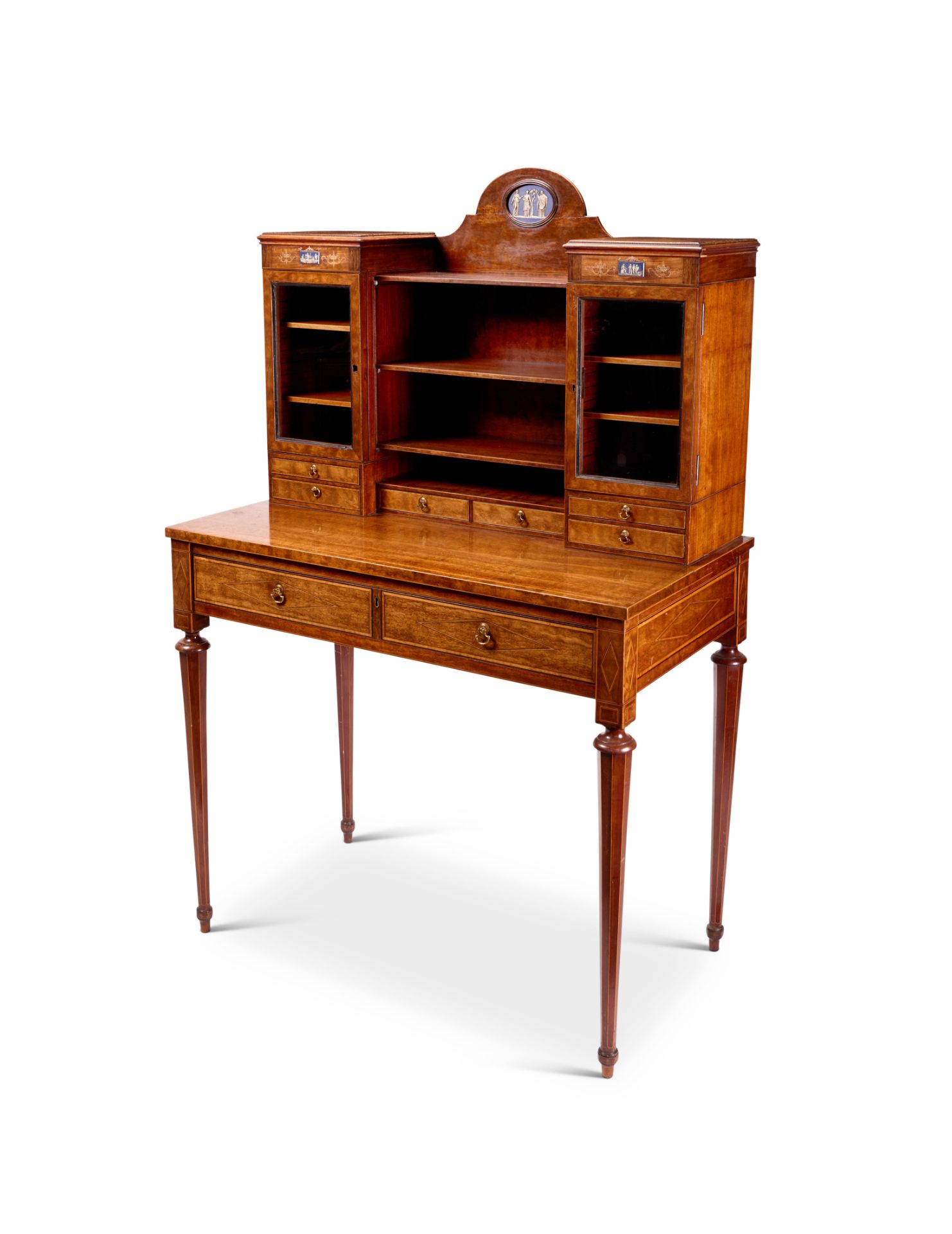 A George III mahogany bonheur du jour attributed to Seddon Sons & Shackleton