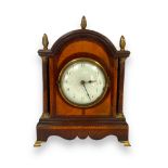 A 19th century mahogany and satinwood clock case