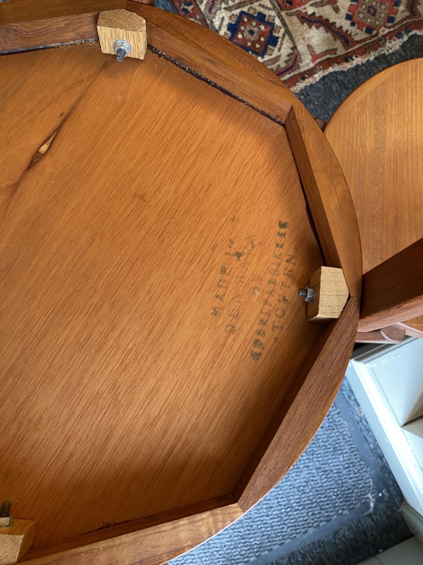 A pair of 1950's Danish teak occasional stacking tables by Møbelfabrikken Toften - Image 6 of 8