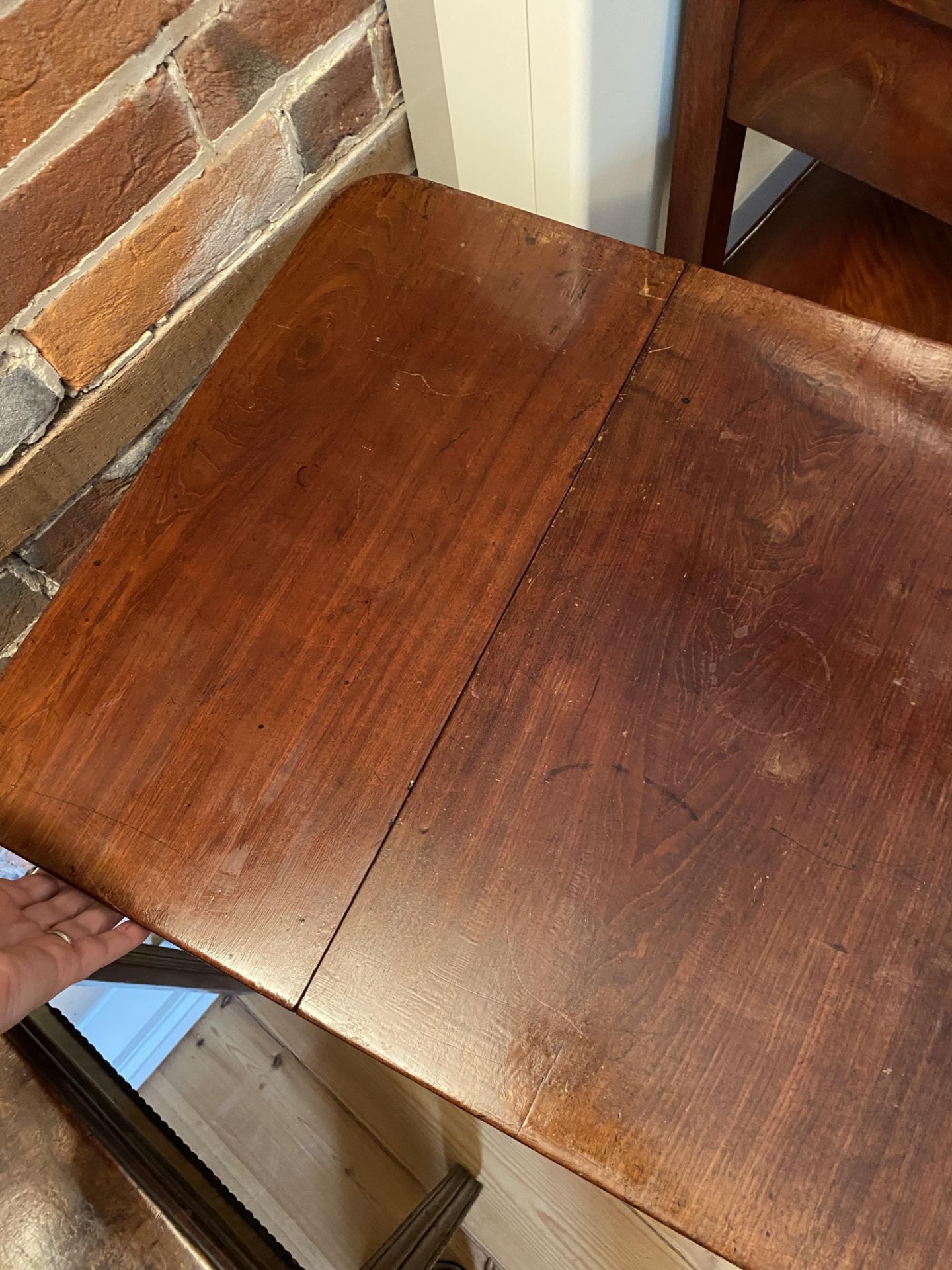 A Regency mahogany drop flap work table - Image 3 of 7