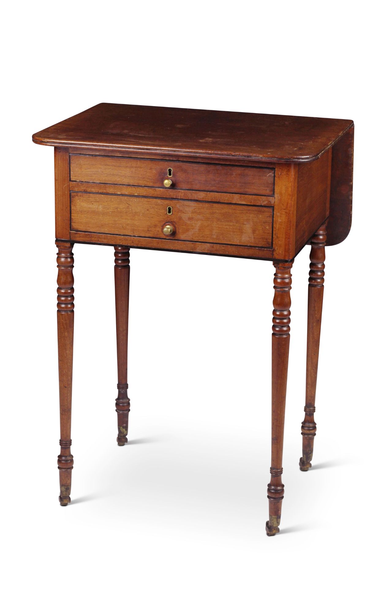 A Regency mahogany drop flap work table