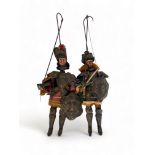 A pair of early 20th century Sicilian puppets of Orlando and Rinaldo