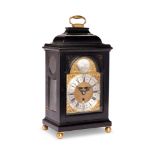 A good second quarter of the 18th century ebony veneered table clock signed William Lee, Leicester