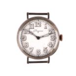 An early 20th century Longines silver 'Military' watch