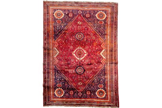 A vintage Qashgai carpet - Image 1 of 3