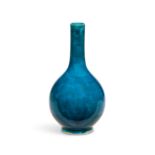A 19th century Chinese Qing dynasty turquoise bottle vase