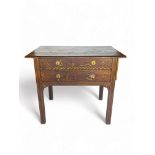 A George III red japanned lowboy