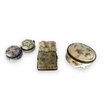 A group of four 19th century continental porcelain boxes