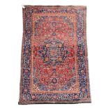 An antique Kashan rug, Central Persia