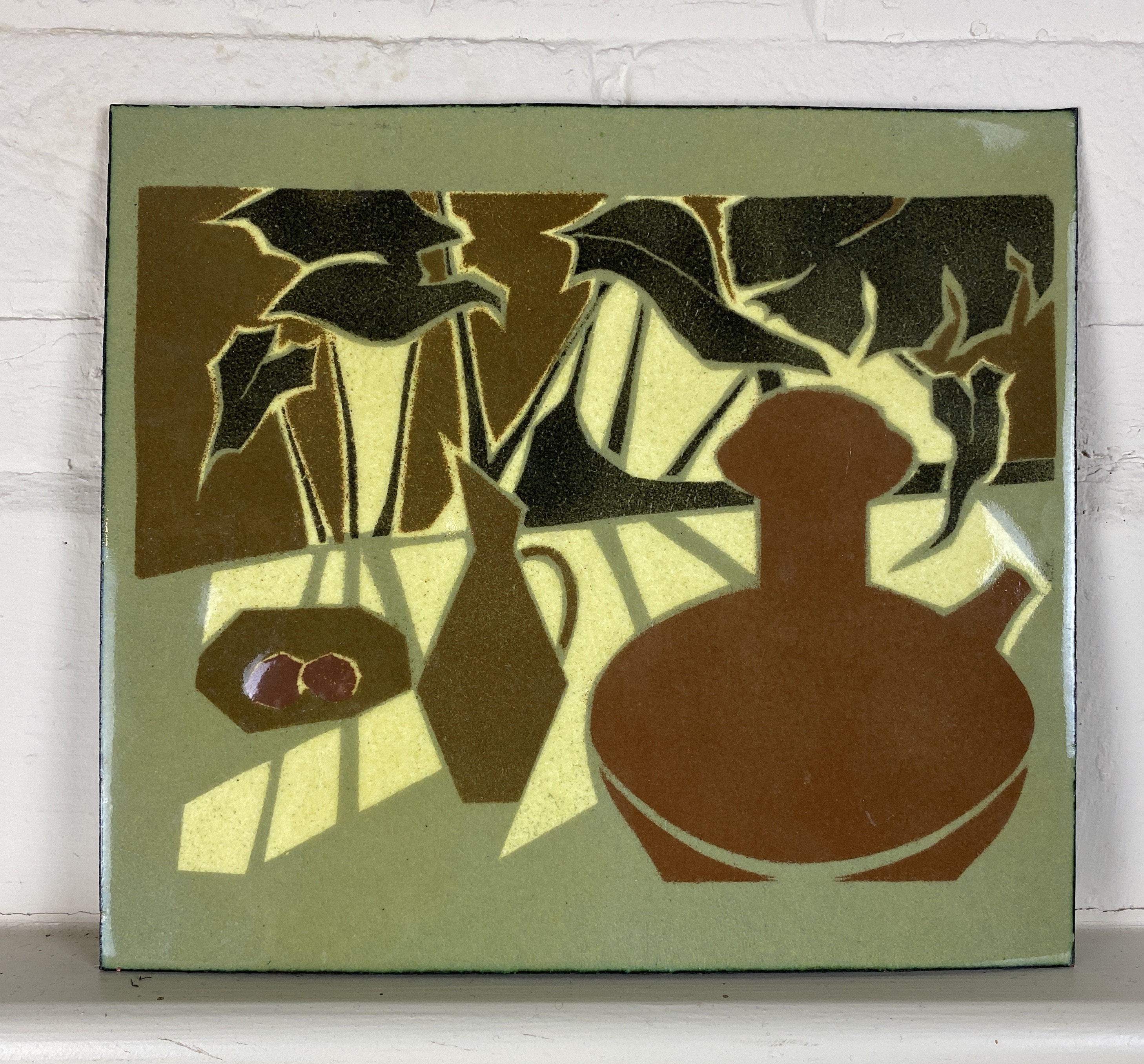 A 1960's Danish enamelled brass wall plaque - Image 2 of 5