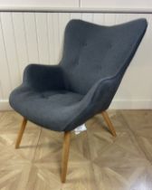 A Milja Grey Duck wingback armchair
