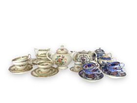 A quantity of 19th and 20th century decorative ceramics Comprising a part Coalport 'Ming Rose' tea