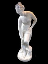 A reconstituted marble statue of Venus after the Bath after Allegrain