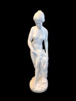 A reconstituted marble statue of The Bather after Falconet