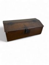 A 17th century boarded oak desk box