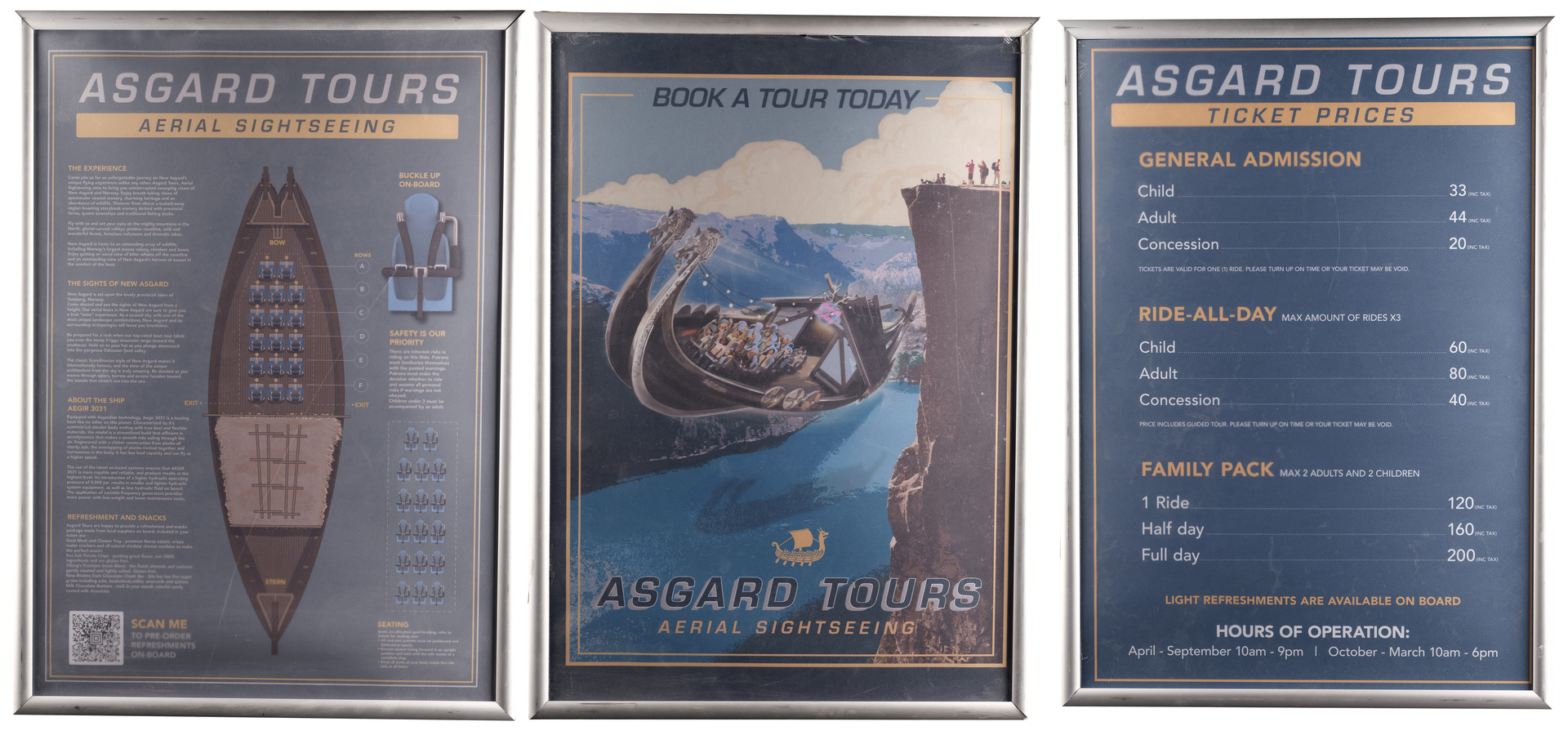 THOR: LOVE AND THUNDER (2022) - Set of Three Asgard Tours Posters