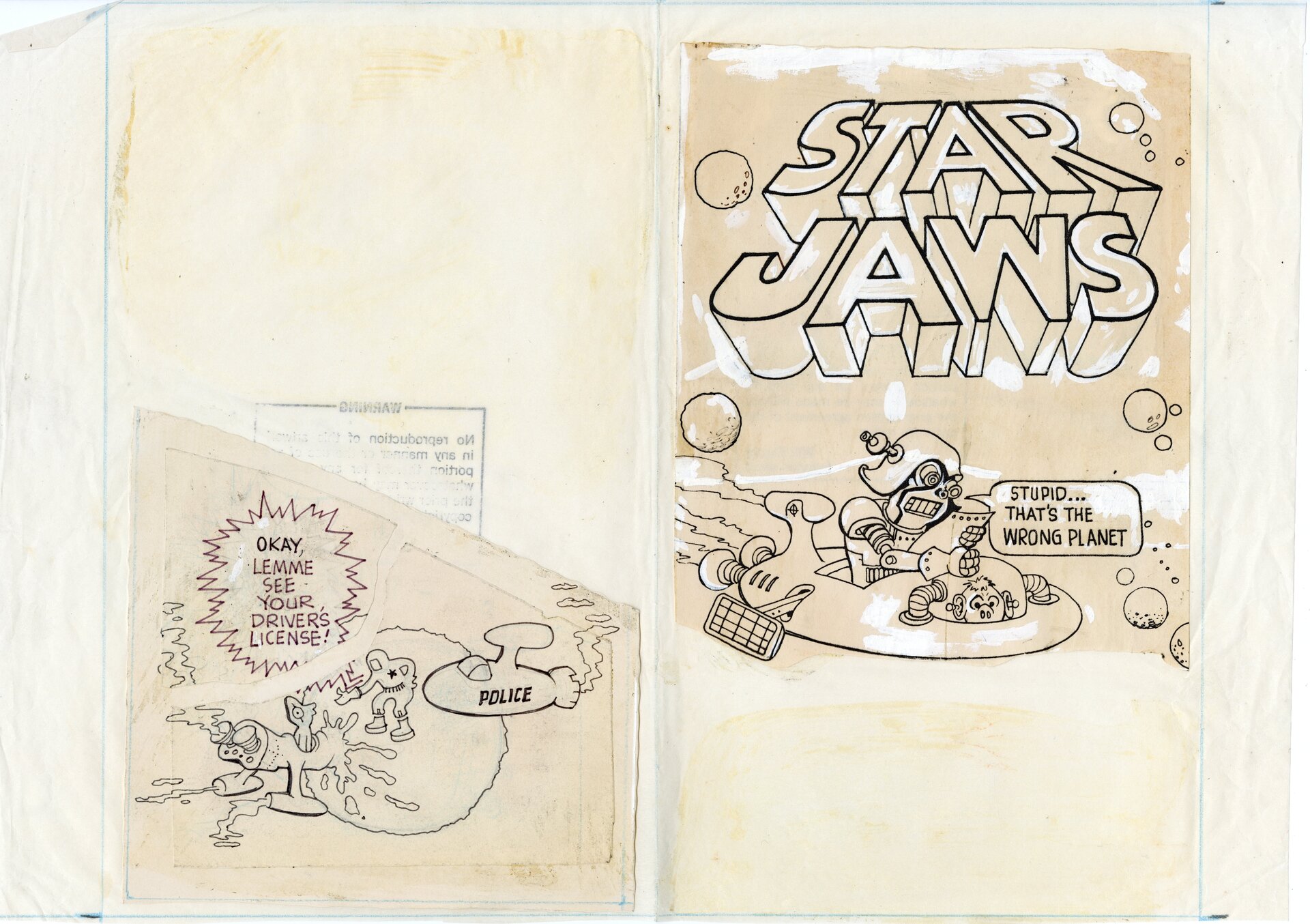 STAR JAWS (1978) - William Plumb Collection: Pair of Hand-Drawn Will Eisner Cover Artworks with Auto - Image 8 of 10