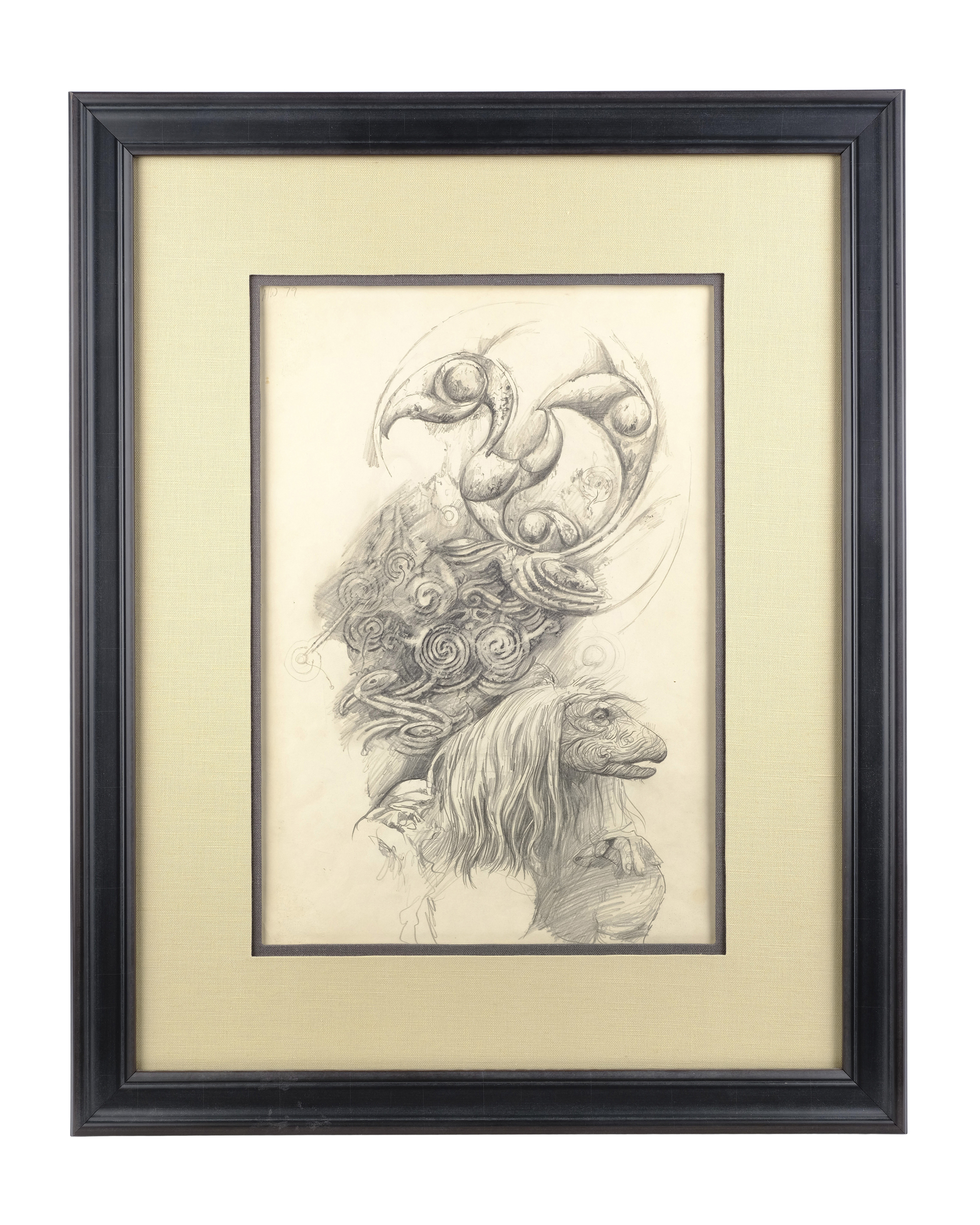 THE DARK CRYSTAL (1982) - Framed Published Hand-Drawn Brian Froud Mystics Concept Artwork