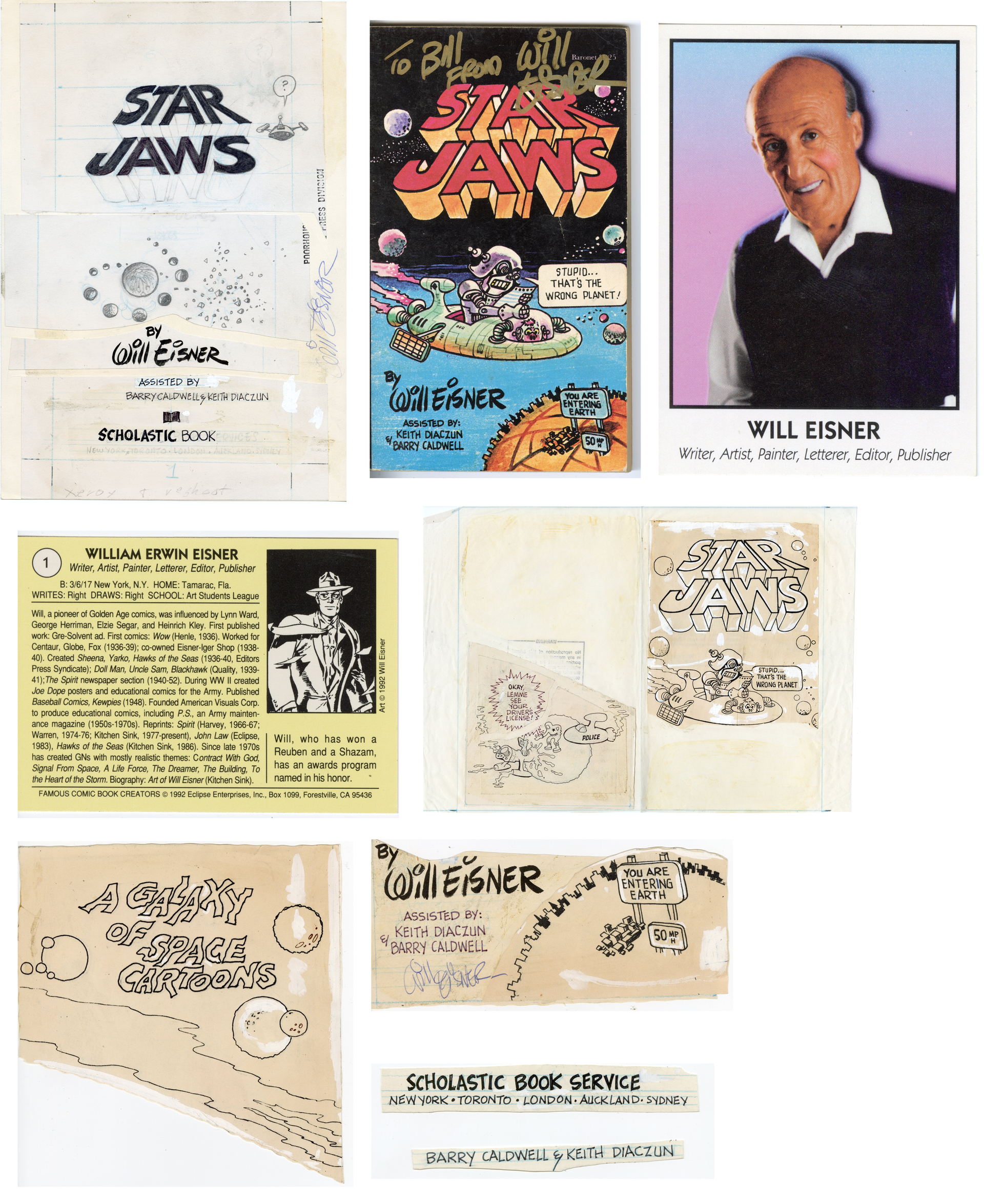 STAR JAWS (1978) - William Plumb Collection: Pair of Hand-Drawn Will Eisner Cover Artworks with Auto - Image 2 of 10