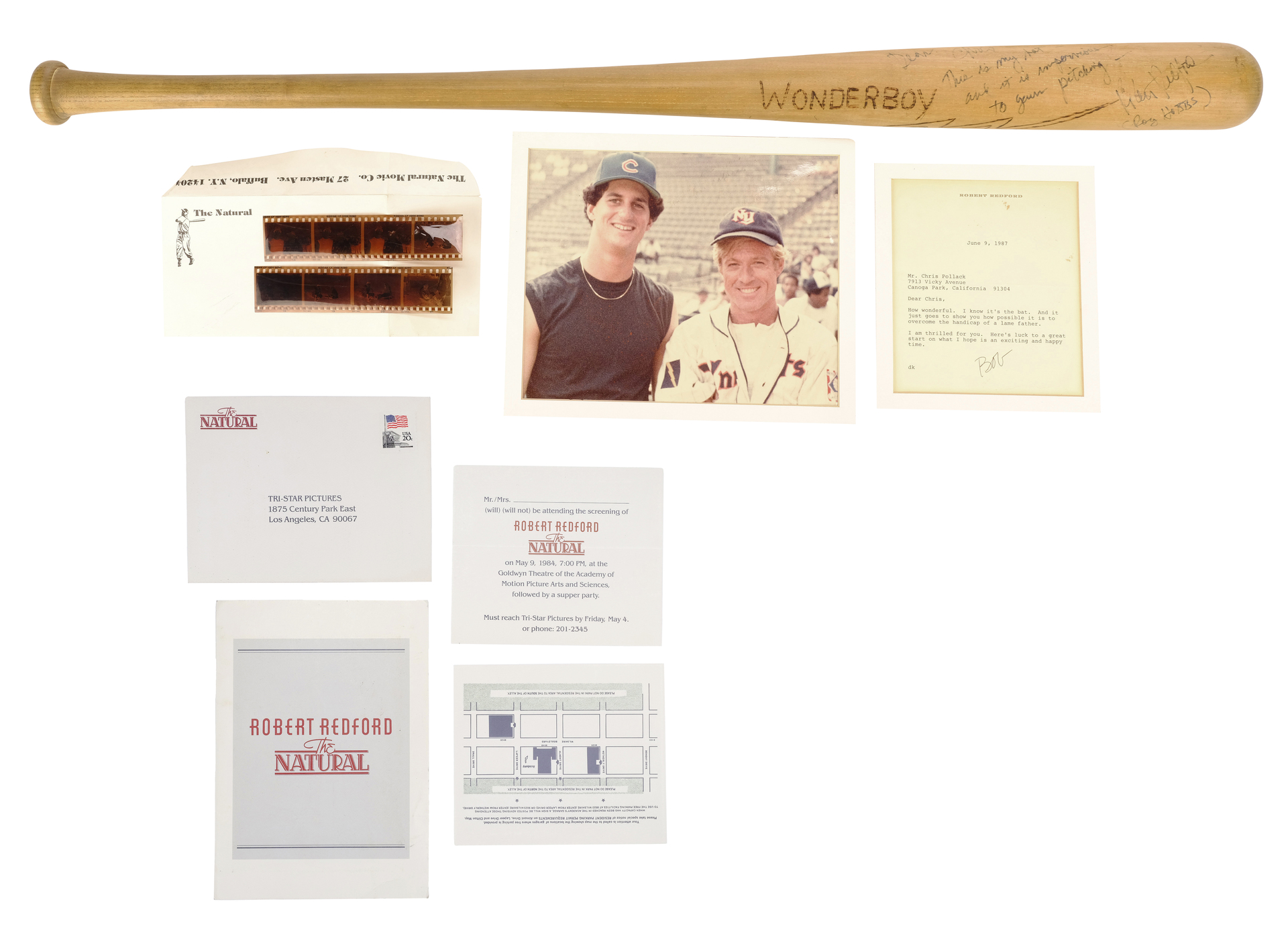 THE NATURAL (1984) - Robert Redford-Autographed Roy Hobbs' Rehearsal "Wonderboy" Bat - Image 3 of 20