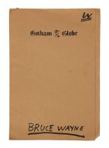 BATMAN (1989) - Screen-matched Gotham Globe File Folder for Bruce Wayne